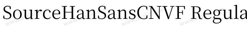 SourceHanSansCNVF Regular字体转换